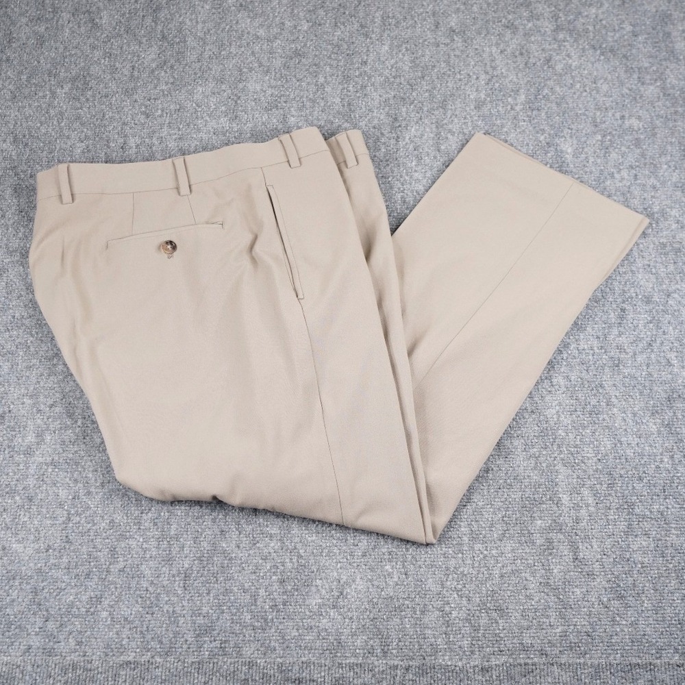 Lauren Ralph Lauren Dress Pants Mens 40x30 Tan Khaki Stretch Flat Front Trousers